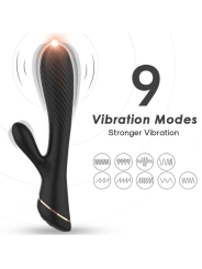 Vibrator Kaninchen Silikon Schwarz von Armony Vibrators