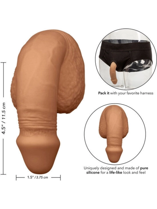 Silikon-Packung Penis 12.75 cm Karamell von Calexotics