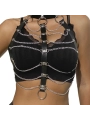 Brustharness Lederketten Schwarz One Size (S-L) von Subblime Fetish