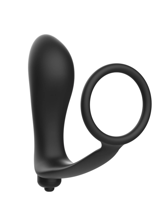 Vibratorischer Analplug mit Penisring von Addicted Toys