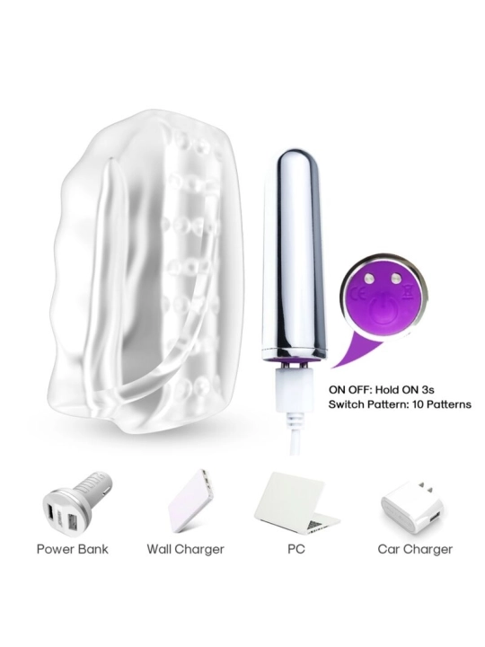 Master Masturbator & Vibrator Transparent von Armony For Him