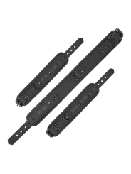 Halskette und Handschellen aus Veganem Leder mit Noprene-Futter von Fetish Submissive Bondage