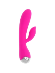 Wiederaufladbarer Vibrator mit Kaninchen 10 Vibrationsmodi 19 cm von Ohmama