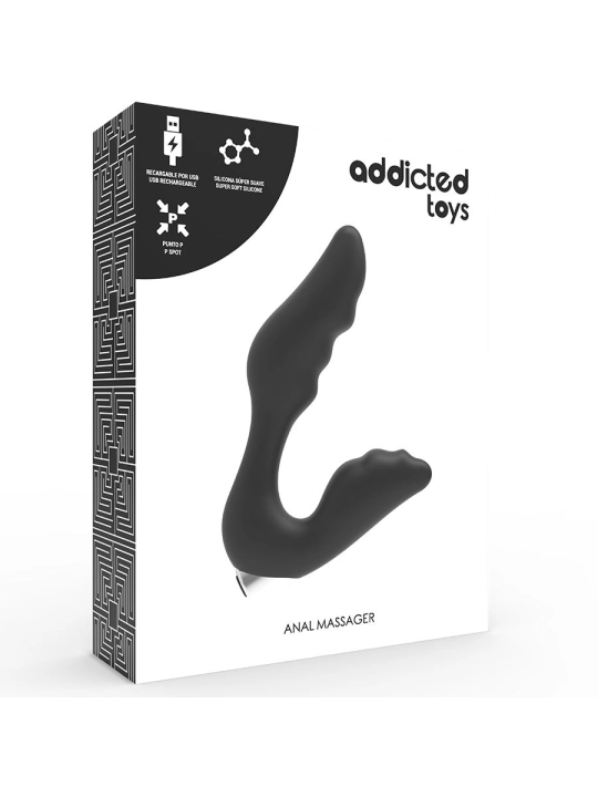 Prostatischer Vibrator Wiederaufladbar. Modell 6 - Schwarz von Addicted Toys