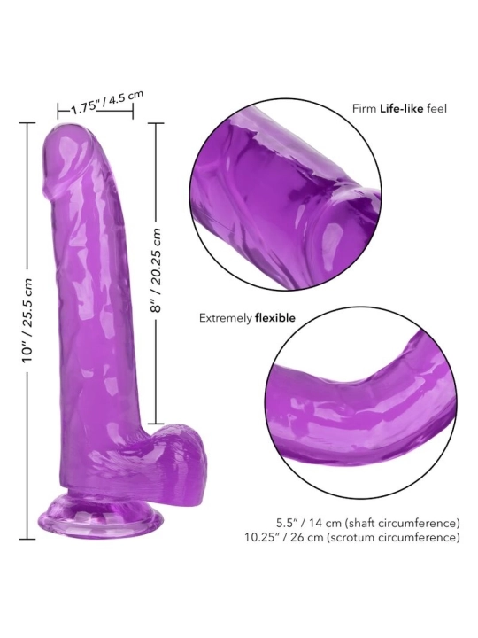 Grösse Königin-Dildo Lila 20.3 cm von Calexotics