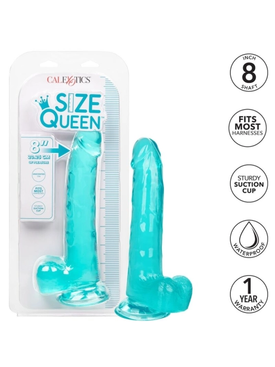 Grösse Königin-Dildo Blau 20.3 cm von Calexotics