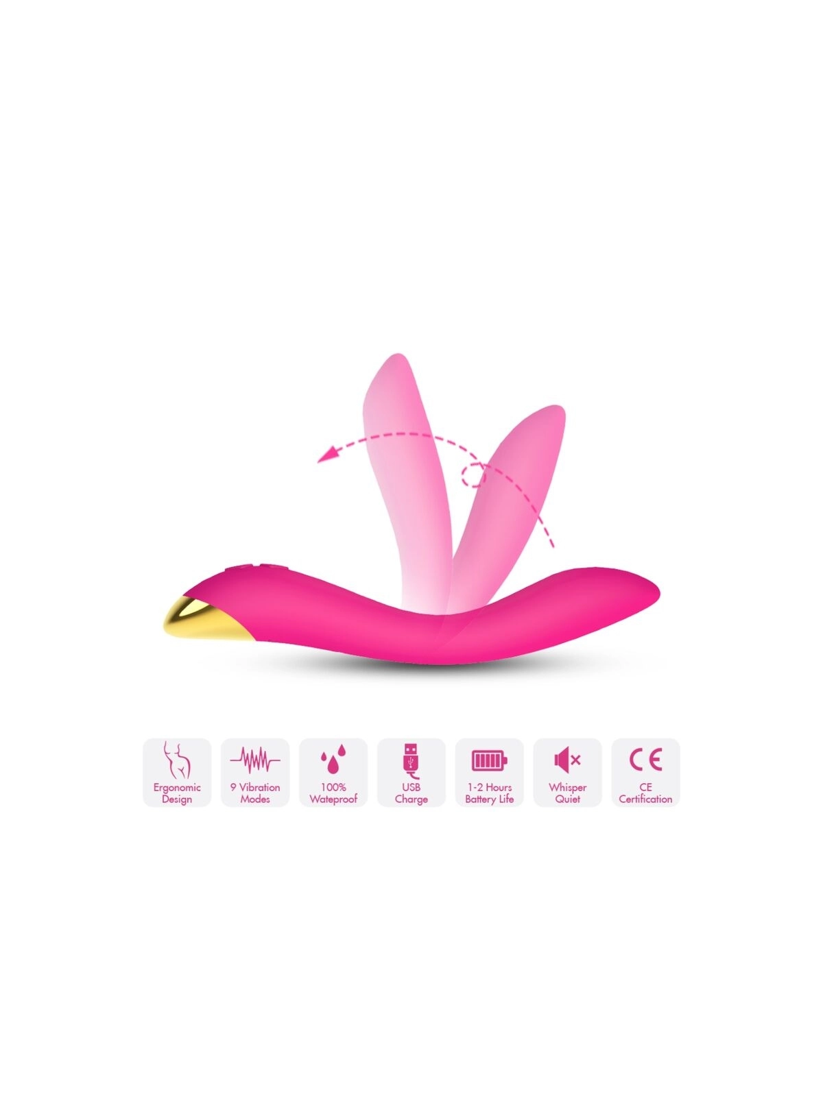 Flamingo Vibrator Multiposition Fuchsia von Armony Vibrators