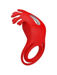 Ruben Vibratorring 7 Vibrationen Silikon Rot von Pretty Love Male