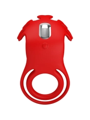 Ruben Vibratorring 7 Vibrationen Silikon Rot von Pretty Love Male