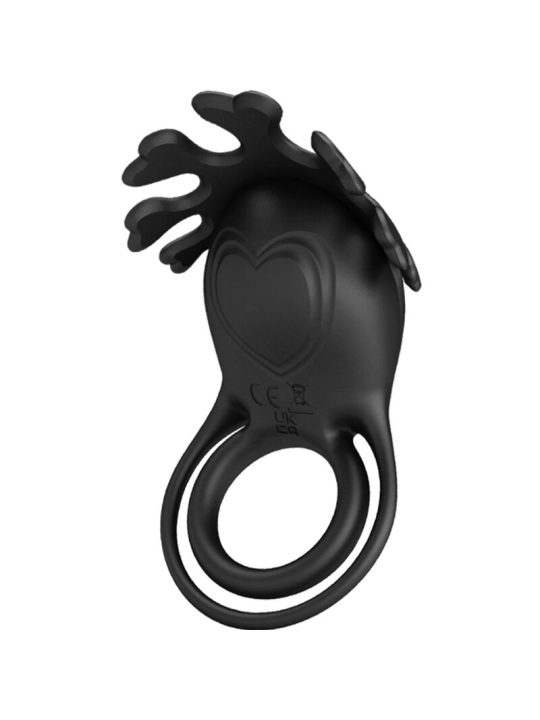 Ruben Vibratorring 7 Vibrationen Schwarzes Silikon von Pretty Love Male