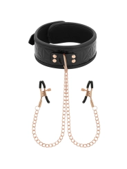 Black Edition Halsband mit Nippelklemmen von Begme Black Edition