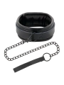 Schwarze Halskette mit Kette von Darkness Bondage