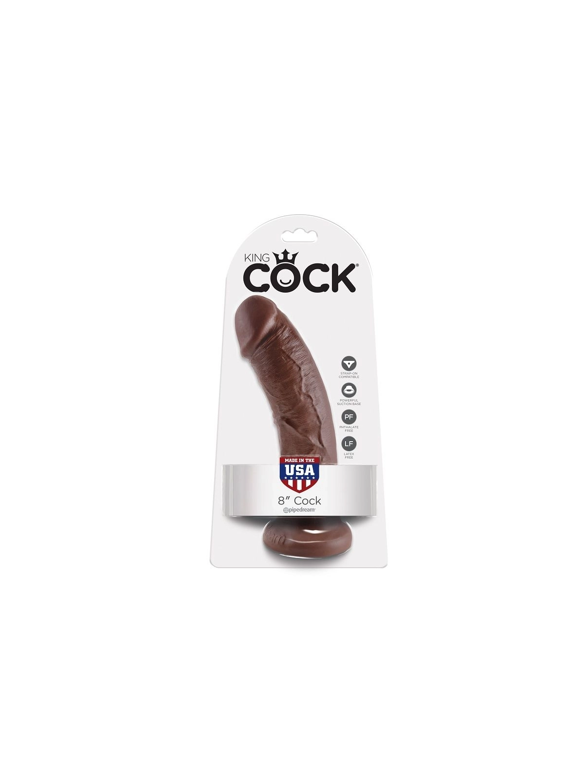 8 Dildo Braun 20.3 cm von King Cock