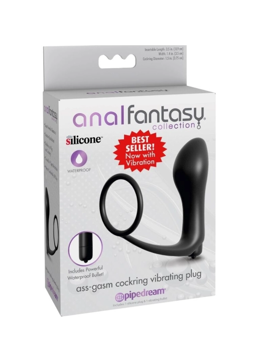 Ass-Gasm Cockring Vibrator Plug von Anal Fantasy Elite Collection