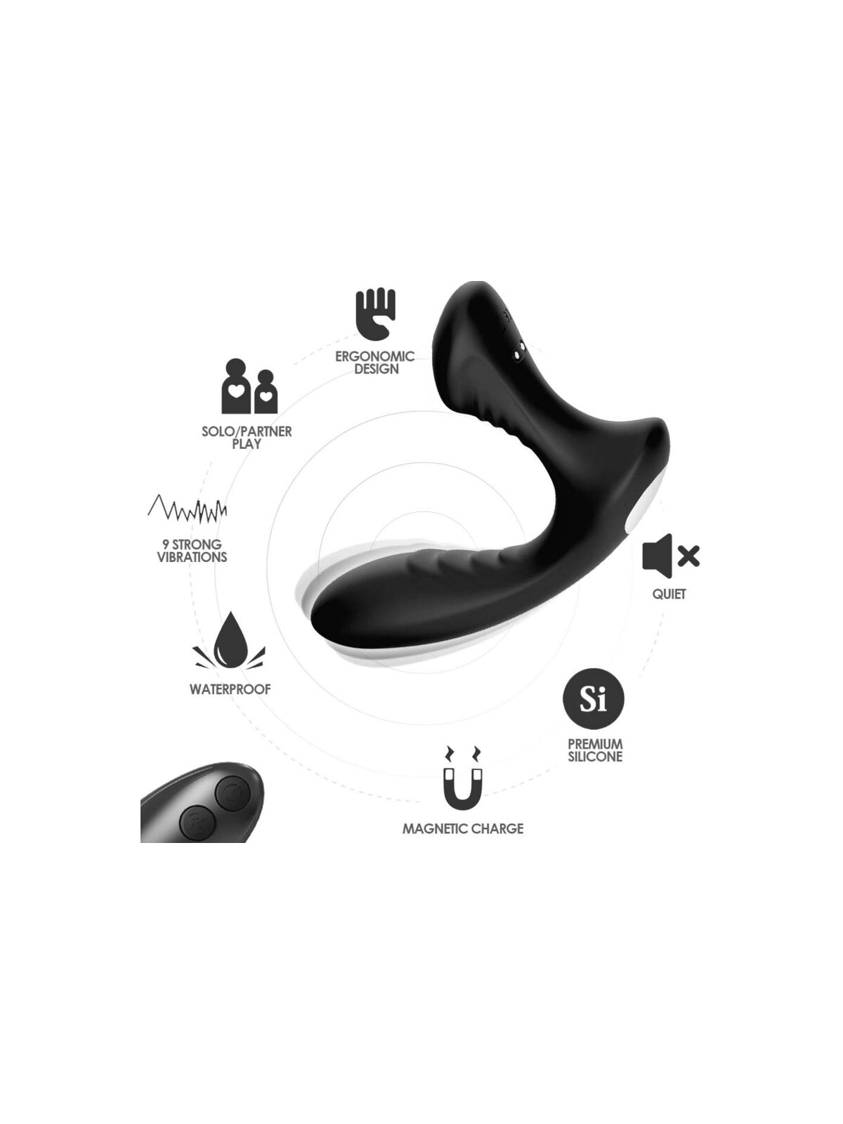 Storm Vibrator Anal Prostata & Stecker Fernbedienbares Schwarz von Armony Anal