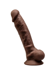 Model 1 Realistischer Penis Premium Silexpan Silikon Braun 17.5 cm von Silexd