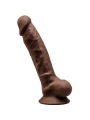 Model 1 Realistischer Penis Premium Silexpan Silikon Braun 17.5 cm von Silexd