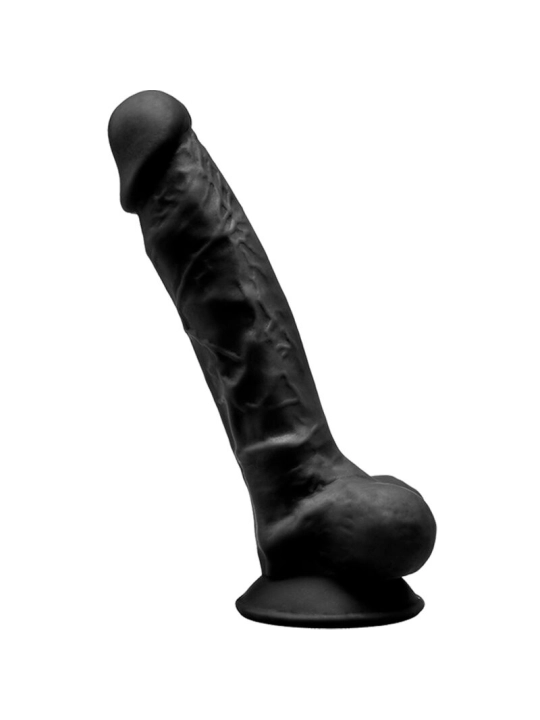 Modell 1 Realistischer Penis Premium Silexpan Silikon Schwarz 17.5 cm von Silexd