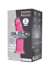 Model 2 Realistischer Penis Premium Silexpan Silikon Fluoreszierendes Rosa 15 cm von Silexd