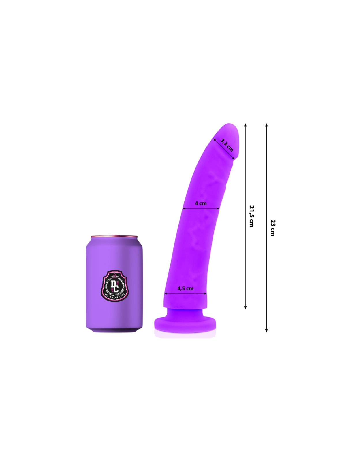 Toys Lila Dildo Medizinisches Silikon 23 cm -O- 4.5 cm von Deltaclub