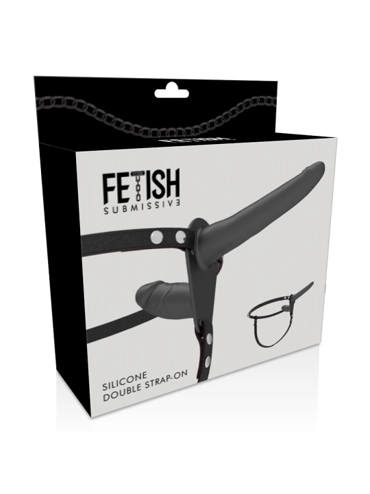 Schwarze Doppelpenetration von Fetish Submissive Harness