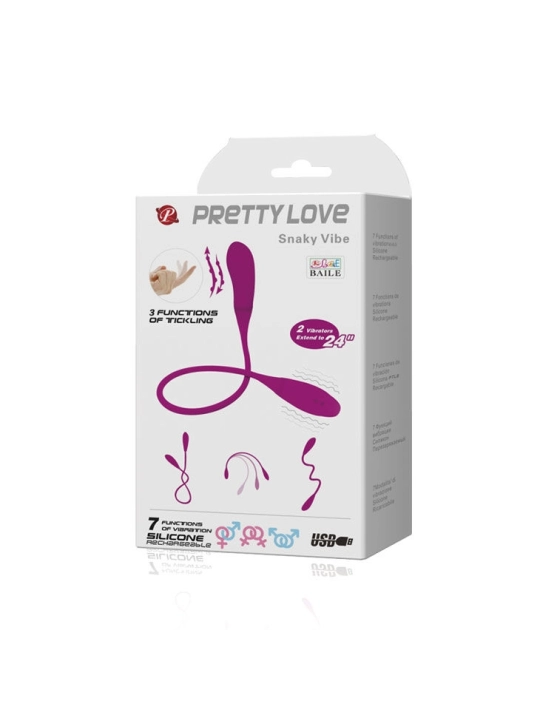 Smart - Snaky Vibe Vibrator 7v + 3 Tickling von Pretty Love Smart