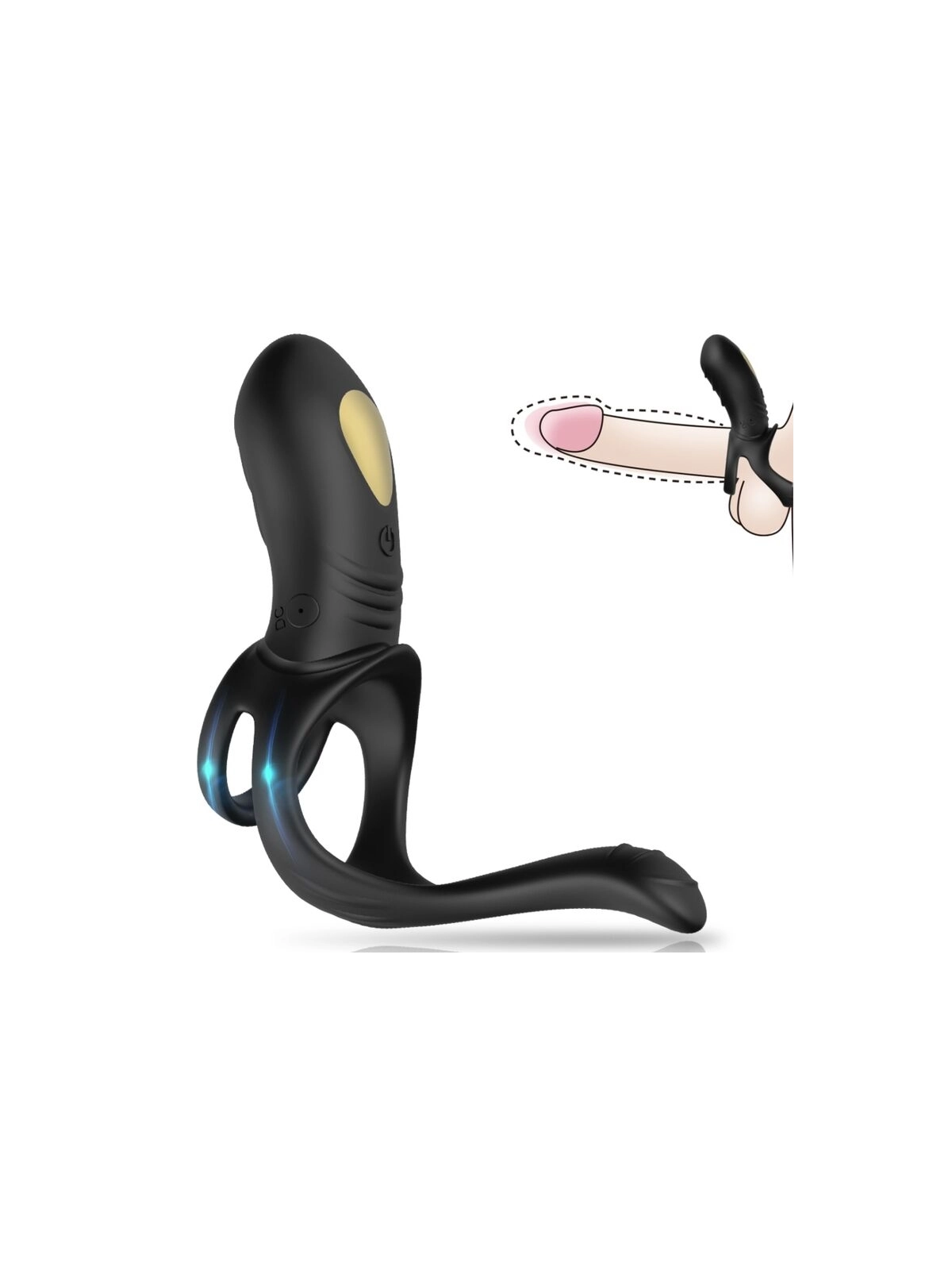 Joy Jumper Ringvibrator für Paare & Analplug Schwarz von Armony For Him