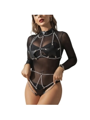 Ganzkörperharness mit Sternkettendetail One Size (S-L) von Subblime Fetish