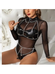 Ganzkörperharness mit Sternkettendetail One Size (S-L) von Subblime Fetish