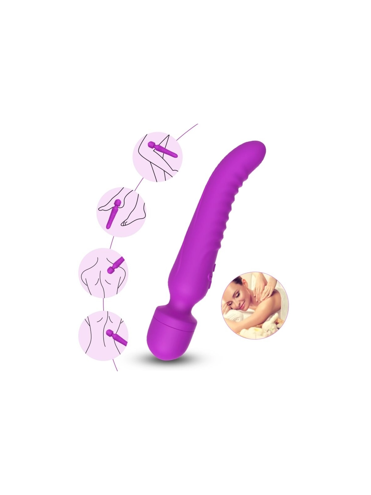 Mission Massager & Vibrator Wärmeeffekt Lila von Armony Massagers