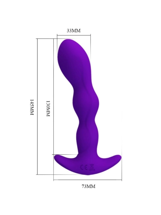 Anal Massager 12 Lila Vibrationsmodi von Pretty Love