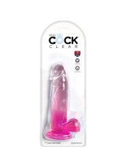 Clear Realistischer Penis mit Kugeln 15.2 cm Rosa von King Cock