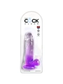 Clear Realistischer Penis mit Kugeln 15.2 cm Lila von King Cock