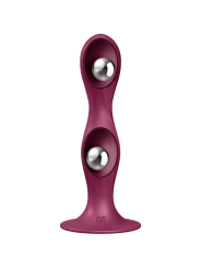 Double Ball-R Silikondildo Granat von Satisfyer Plugs