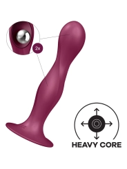 Double Ball-R Silikondildo Granat von Satisfyer Plugs