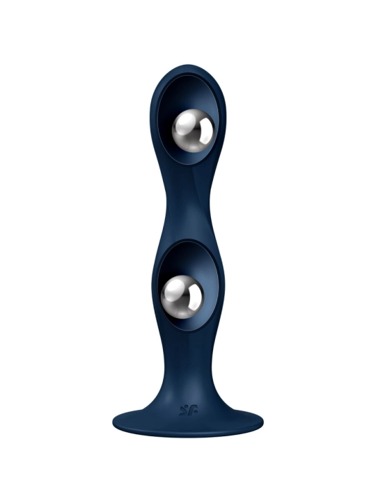 Double Ball-R Silikondildo Blau von Satisfyer Plugs