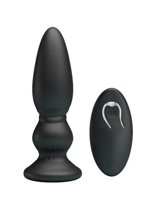 Leistungsstarker Vibrator mit Fernbedienung, Analstecker, Schwarz von Mr Play