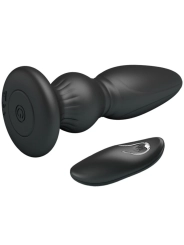 Leistungsstarker Vibrator mit Fernbedienung, Analstecker, Schwarz von Mr Play