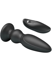 Leistungsstarker Vibrator mit Fernbedienung, Analstecker, Schwarz von Mr Play