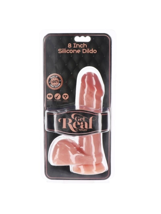 Silikondildo 20,5 cm mit Kugeln Beige von Get Real