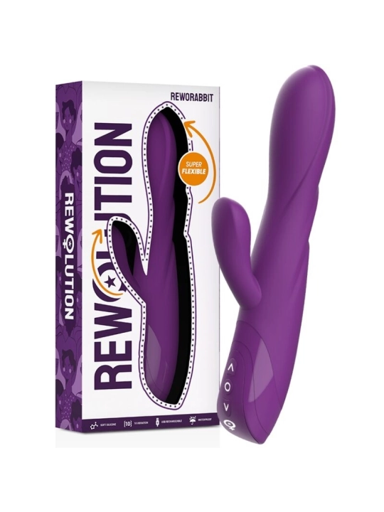 Reworabbit Flexibler Vibrator mit Kaninchen von Rewolution