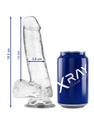 Klarer Dildo mit Eier 18.5 cm -O- 3.8 cm von X Ray