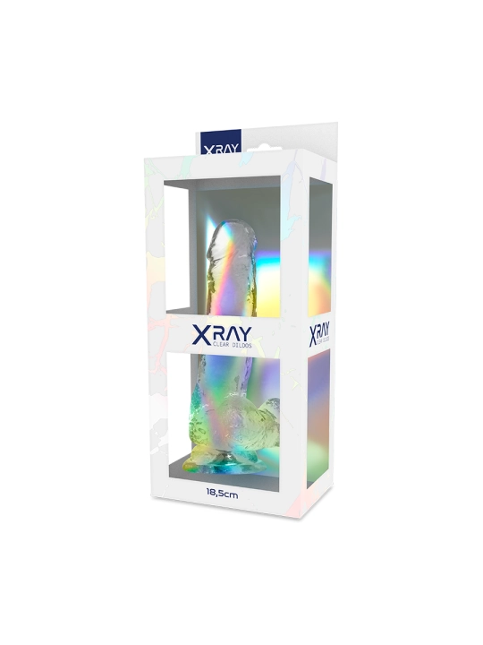 Klarer Dildo mit Eier 18.5 cm -O- 3.8 cm von X Ray