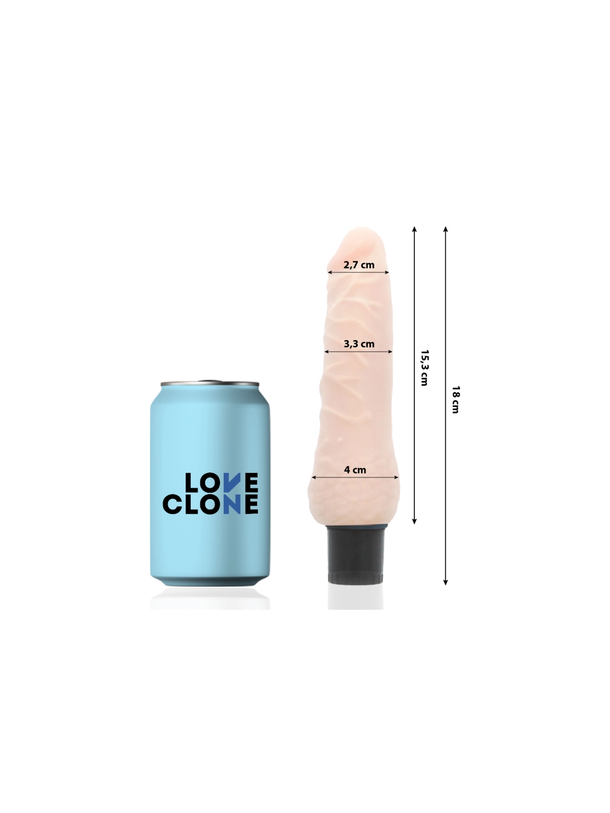 Sven Selbstschmierender Vibrator 18.5 cm -O- 3.3 cm von Loveclone