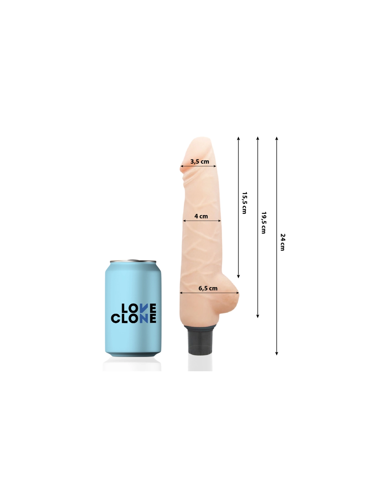 Harald Selbstschmierender Vibrator 24 cm -O- 4 cm von Loveclone