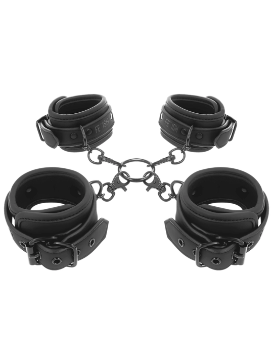 Hand- und Knöchel-Handschellen-Set mit Noprene-Futter von Fetish Submissive Bondage