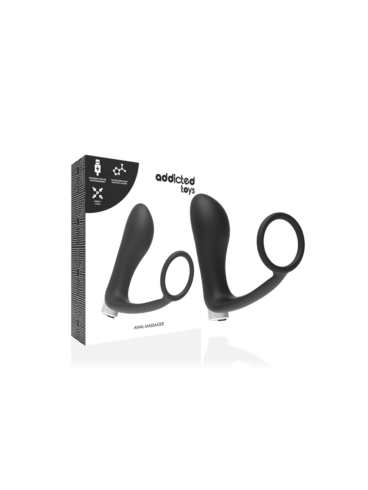 Prostatischer Vibrator Wiederaufladbar. Modell 1 - Schwarz von Addicted Toys