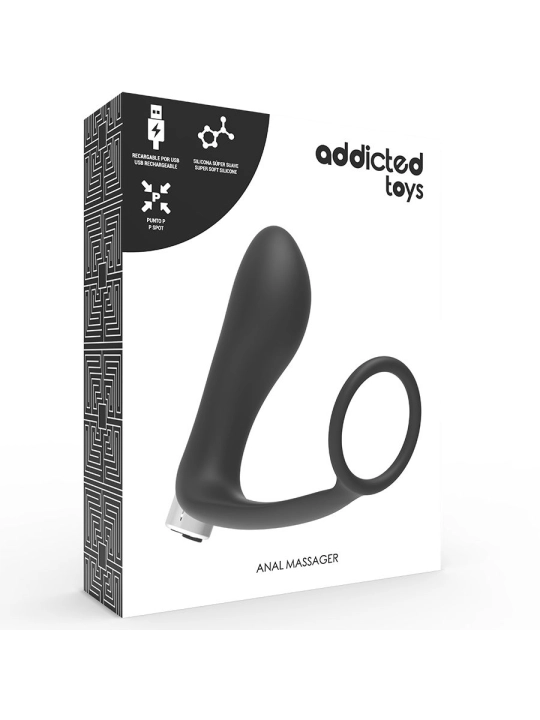 Prostatischer Vibrator Wiederaufladbar. Modell 1 - Schwarz von Addicted Toys