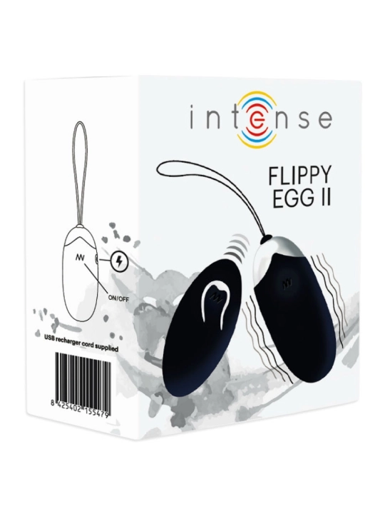 Flippy Ii Vibrierendes Ei mit Fernbedienbares Schwarz von Intense Couples Toys