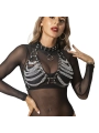 Harness-BH und Halskette mit Ketten One Size (S-L) von Subblime Fetish